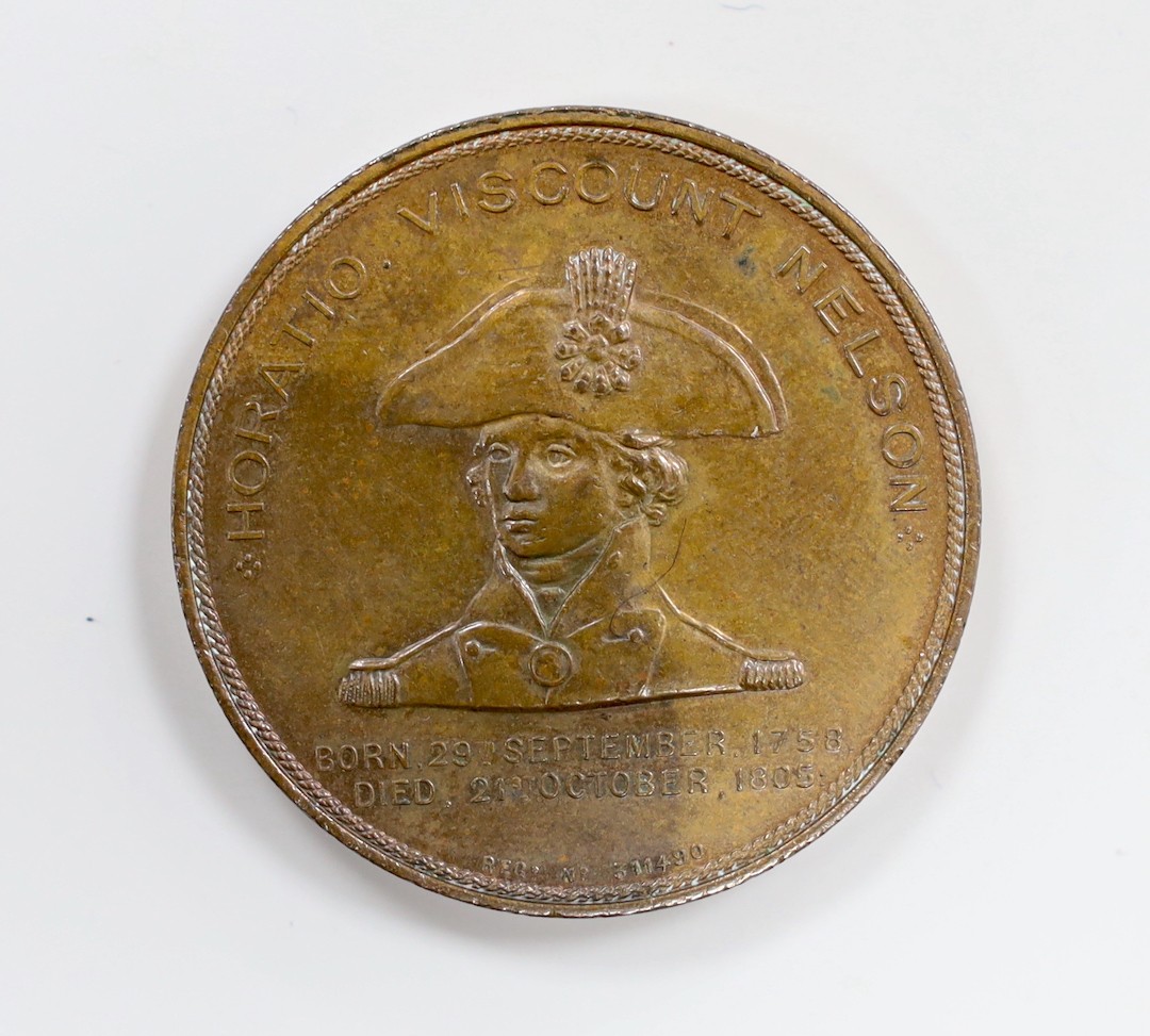 HMS Foudroyant Lord Nelson's flagship commemorative copper medal